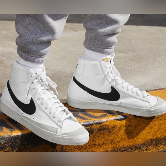 Nike Other - Nike Blazer Mid '77 Sneaker Shoes BQ6806-100 White Black Sail Mens Size 6.5